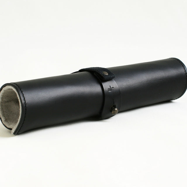 Single leather pen case "rotolo" - emupiu -