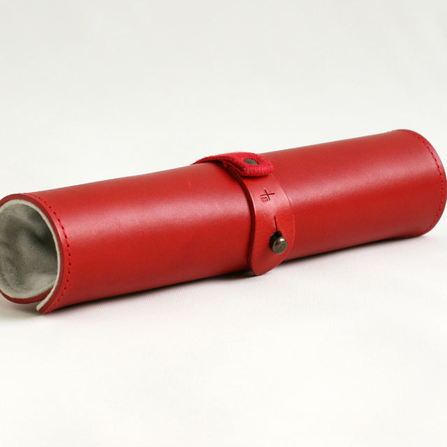 Single leather pen case "rotolo" - emupiu -