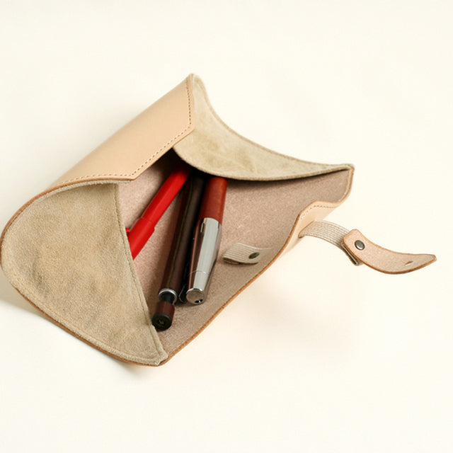 Single leather pen case "rotolo" - emupiu -