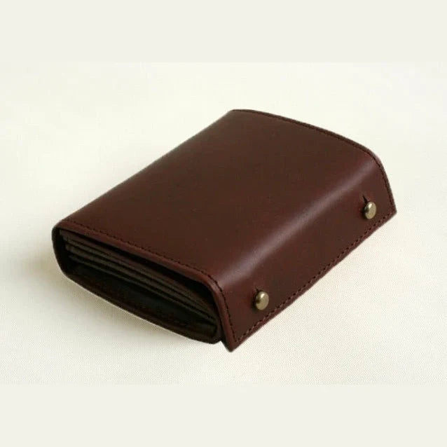 m+ millefoglie II leather wallet in tobacco and choco #Color_Tobacco × Choco