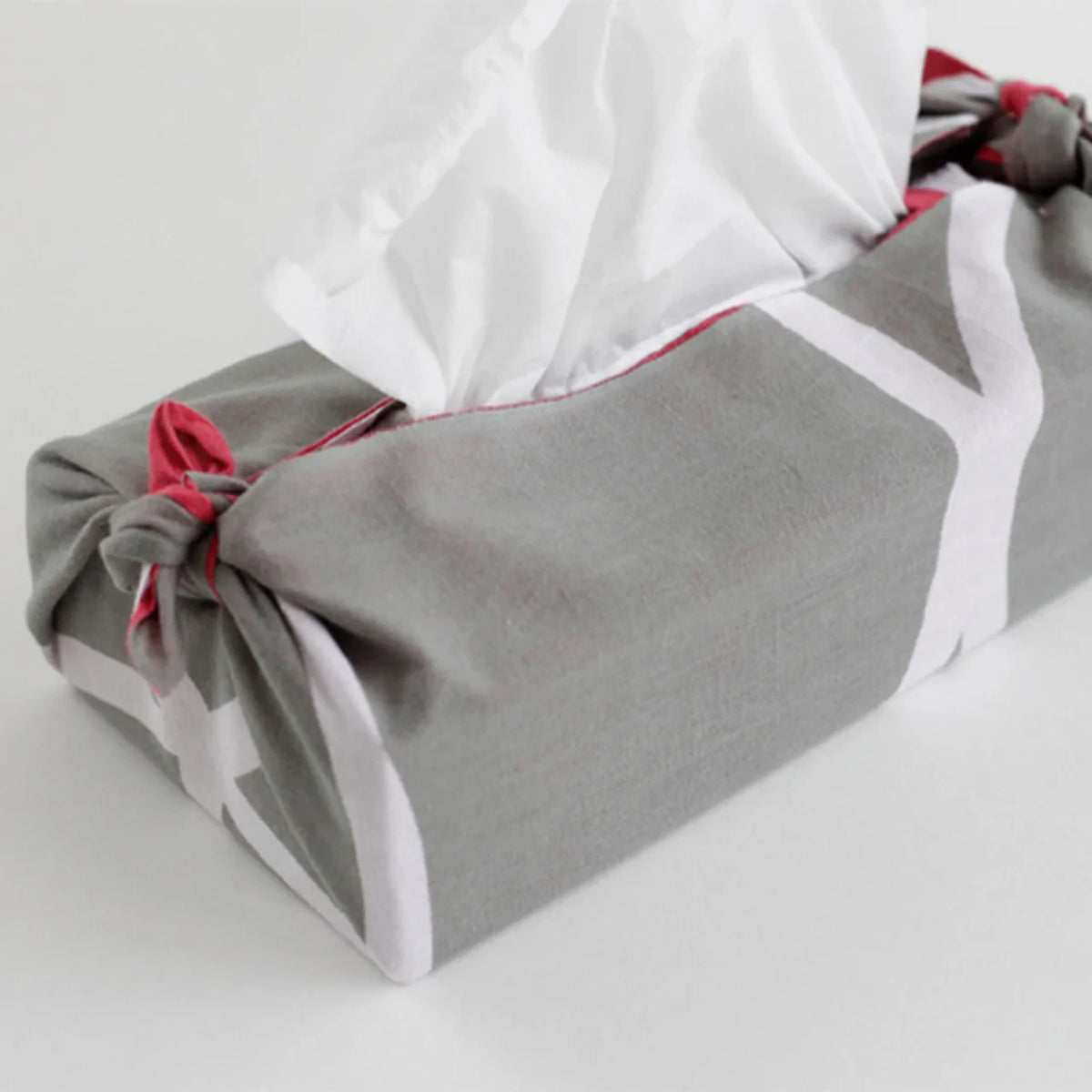 hirali reversible tenugui, Ume Fufumu design in use