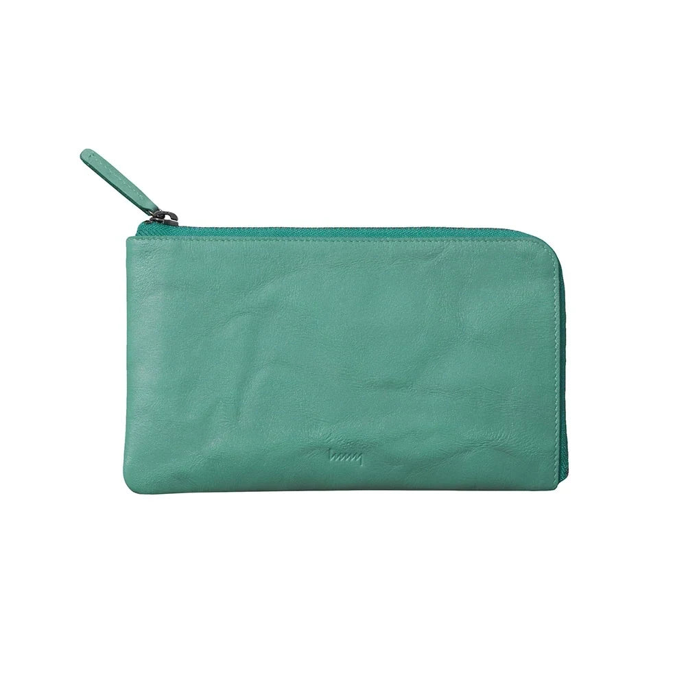 hmny leather card wallet in green #Color_Green