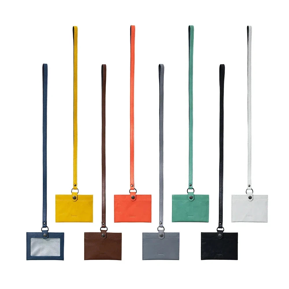 hmny leather ID card holders in eight colors
