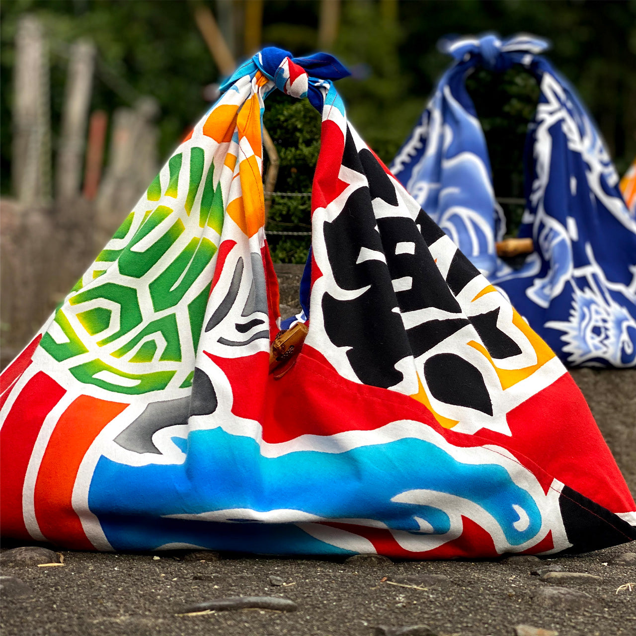 Origami Bag(Eco Bag) / Japanese Lucky Fisherman's Flag (Tairyo-bata)Design