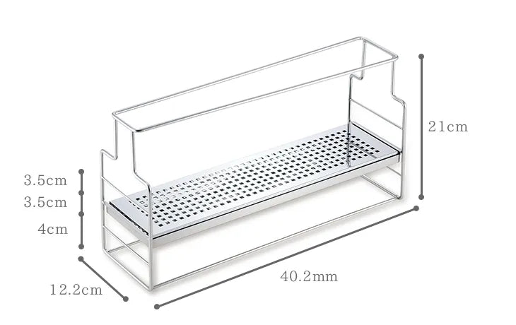 Dripper stand dimensions: 40.2 cm wide, 21 cm high, four height positions