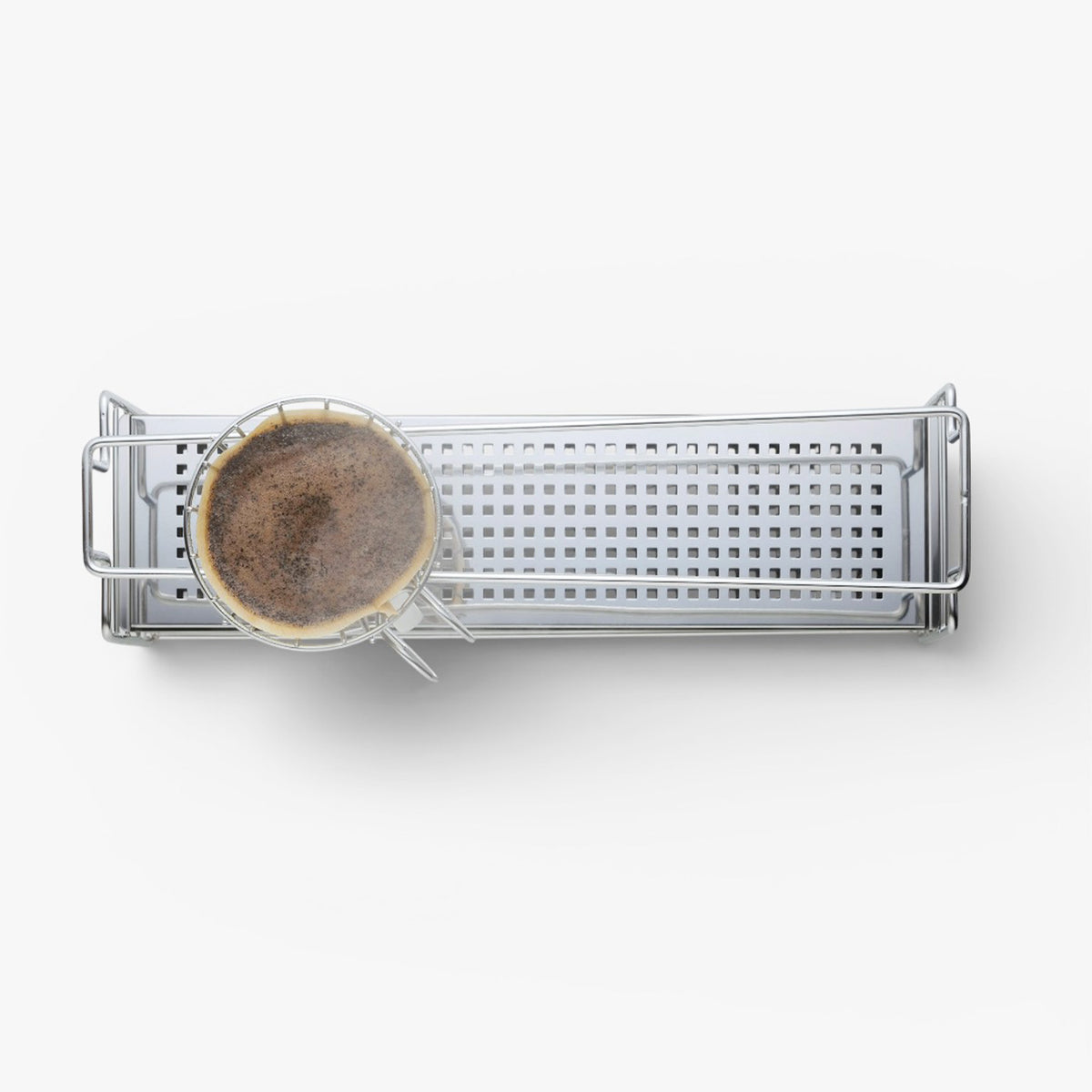 Removable perforated drip tray of the dripper stand, top view