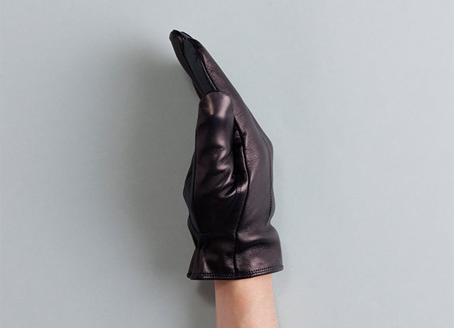Japanese leather gloves | Men's touchscreen compatible - Kuroda-
