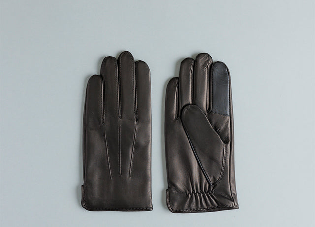 Japanese leather gloves | Men's touchscreen compatible - Kuroda-