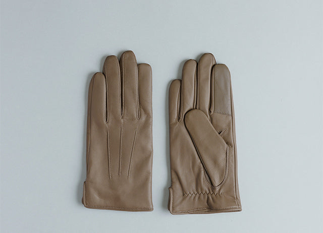 Japanese leather gloves | Men's touchscreen compatible - Kuroda-