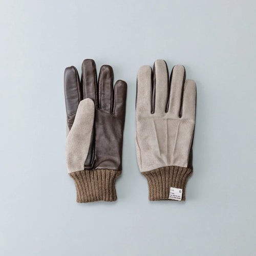 Kuroda Men’s Pigskin & Lambskin Gloves – Rib Knit Cuff, Touchscreen