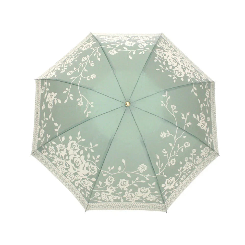 kirie Rose umbrella in Sage Green, canopy from above #Color_Sage Green
