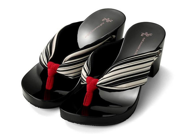 Mizutori geta "hitete (6.5cm)" Black - Mizutori Kogyo -