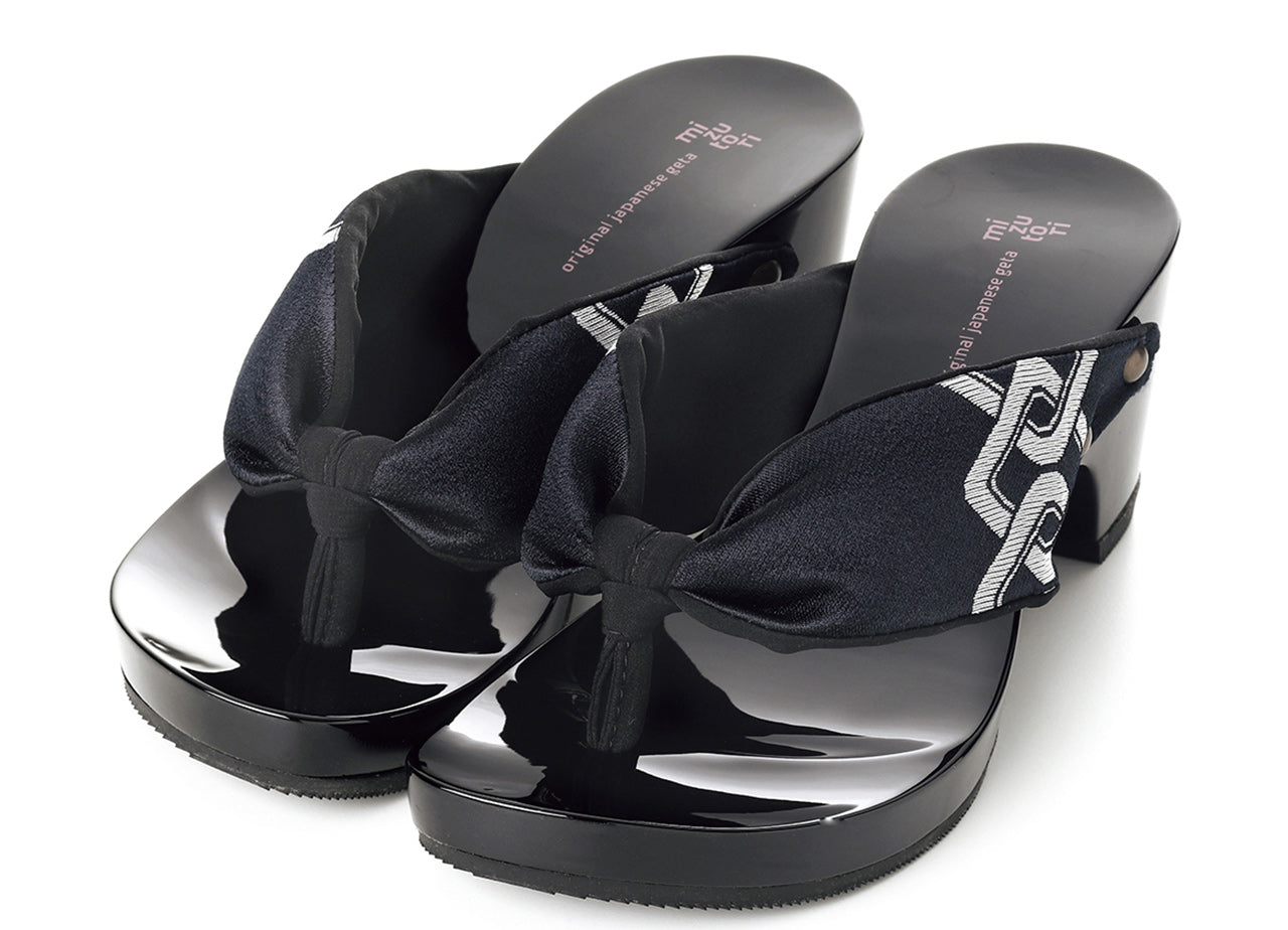 Mizutori geta "hitete (6.5cm)" Black - Mizutori Kogyo -