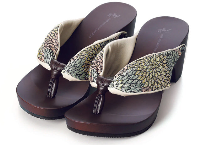 Mizutori geta "hitete (6.5cm)" Brown - Mizutori Kogyo -