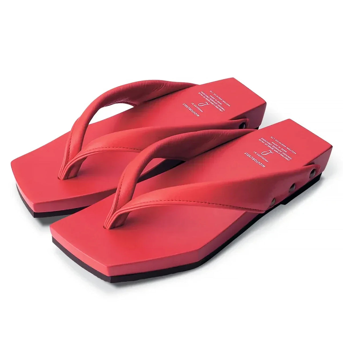mizutori COLOR GETA in red smooth leather #Color_Red