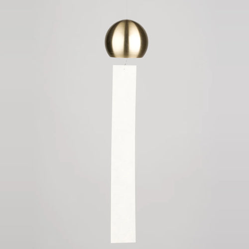 Carillon à vent en laiton marumaru : furin japonais rond et doré | NOUSAKU