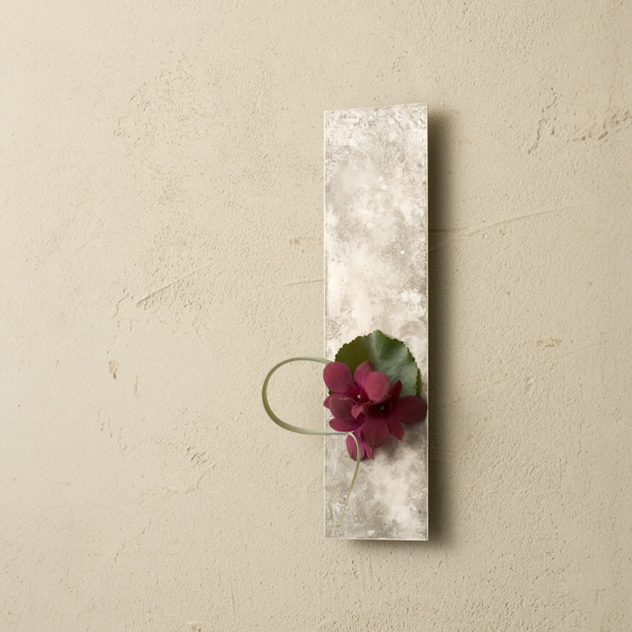 "on the wall mini" Japanese Copper Wall Vase | Hand-Colored Takaoka Metalwork - Momentum Factory Orii -
