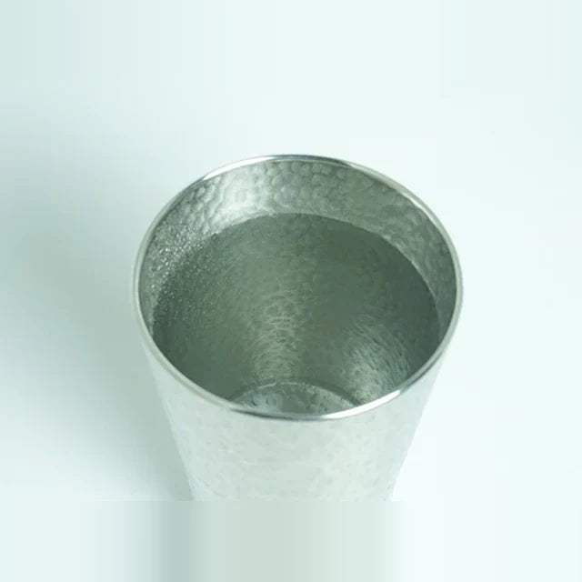 Polished inside of the Rikka tin tumbler