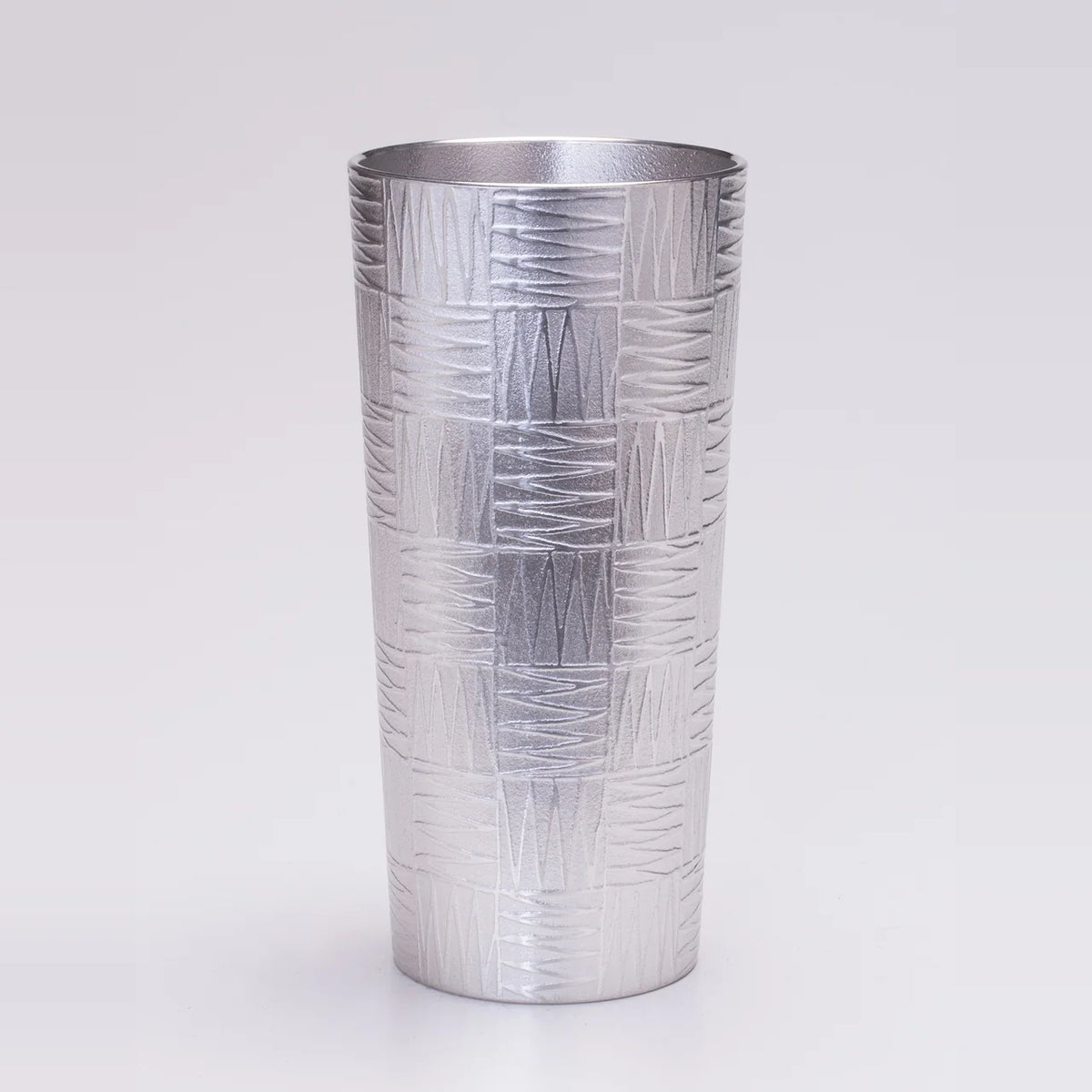 Osaka Suzuki tin tumbler Ichimatsu with checkered pattern in silver #Color_Silver