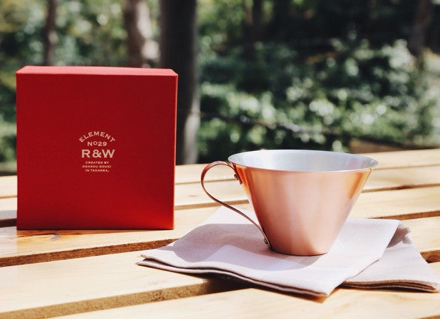 Copper iced coffee cup - RED&WHITE -