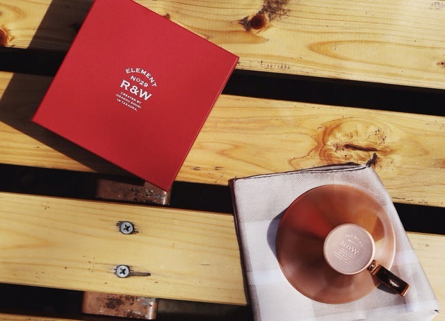 Copper iced coffee cup - RED&WHITE -