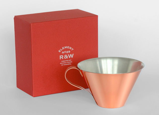 Copper iced coffee cup - RED&WHITE -