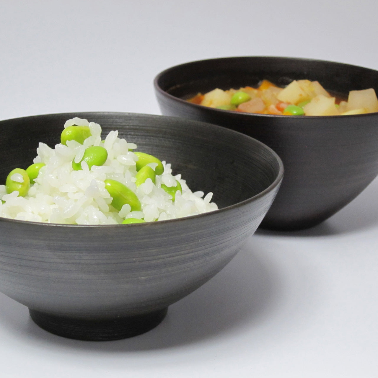 Sen-suji Bowl : Striated lacquerware Bowl - Wajima Kirimoto -
