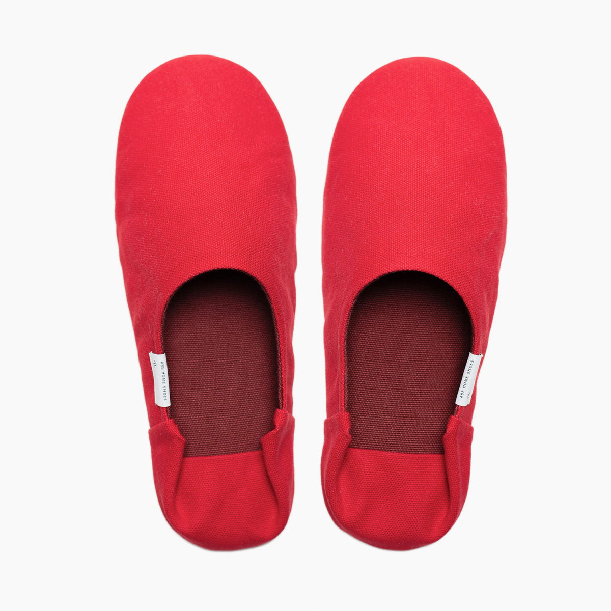 Cardinal red canvas babouche, top view #Color_Cardinal Red