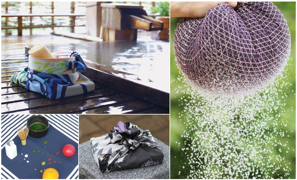 NAGARE super water-repellent furoshiki – one cloth, many uses