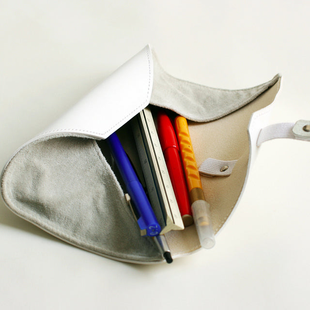 Single leather pen case "rotolo" - emupiu -