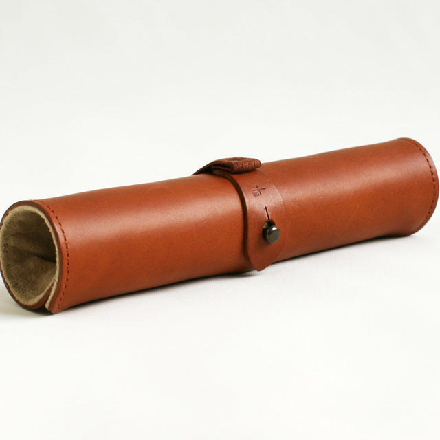 Single leather pen case "rotolo" - emupiu -
