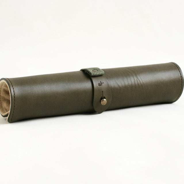 Single leather pen case "rotolo" - emupiu -
