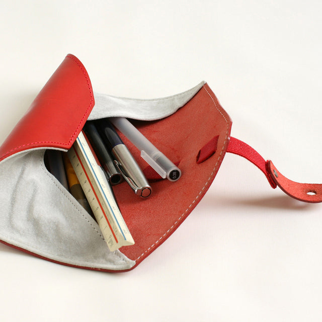 Single leather pen case "rotolo" - emupiu -