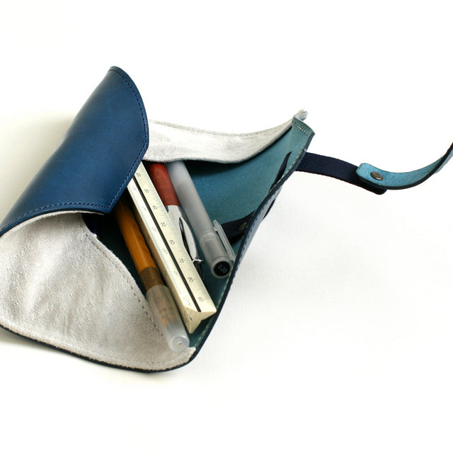 Single leather pen case "rotolo" - emupiu -