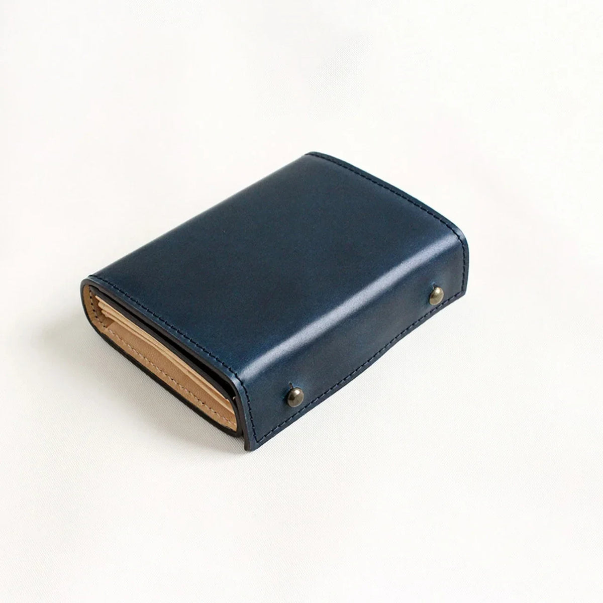 m+ millefoglie II cordovan wallet in navy #Color_Navy