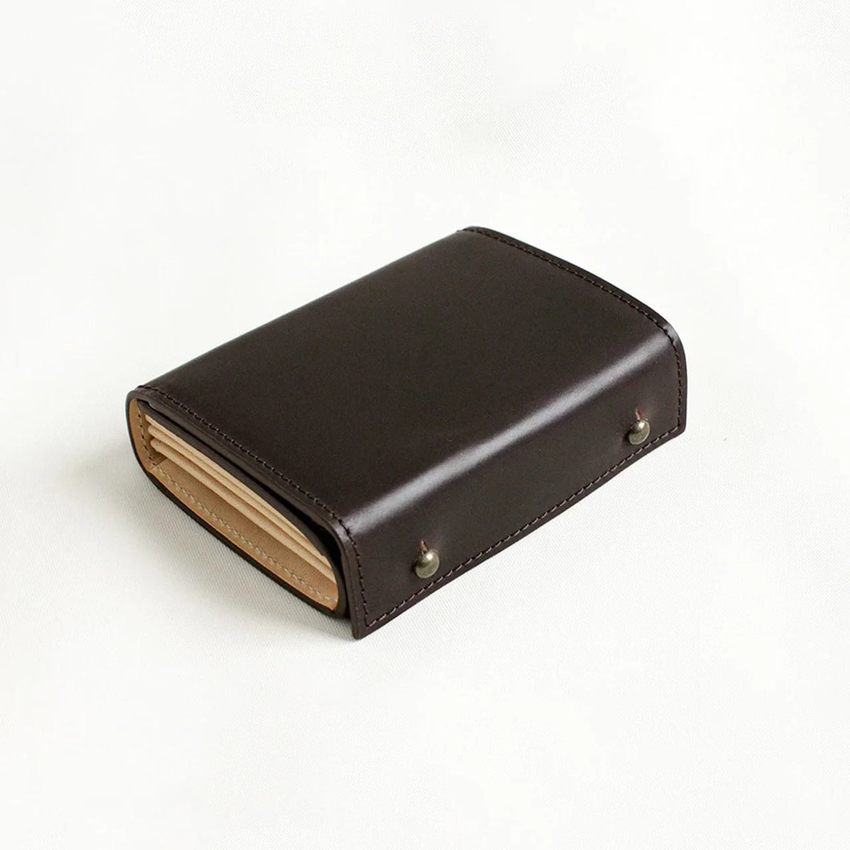 m+ millefoglie II cordovan wallet in burgundy #Color_Burgundy