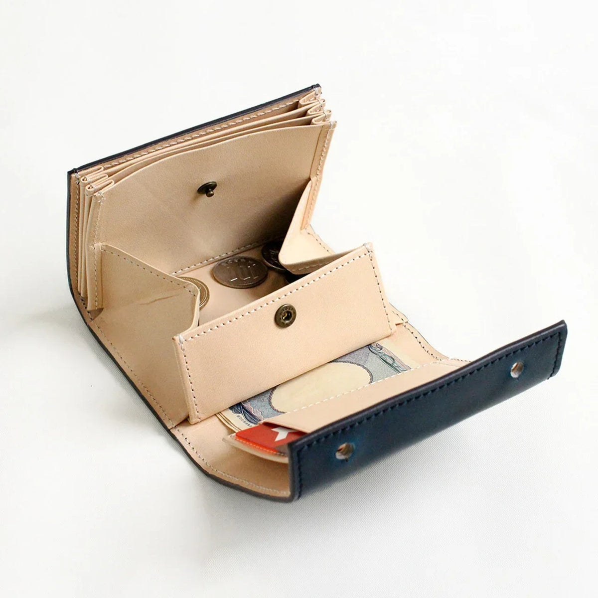 Coin pocket of the m+ cordovan wallet