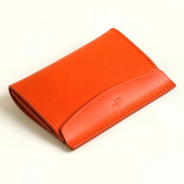 m+ FERMA MATI leather card case in orange #Color_Orange
