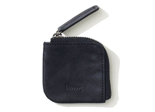 Black cowhide mini coin purse #Color_Black