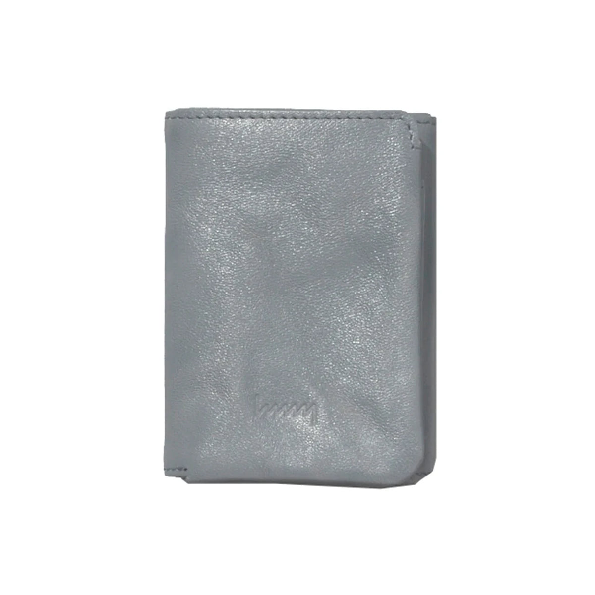 hmny tri-fold leather wallet in gray #Color_Gray