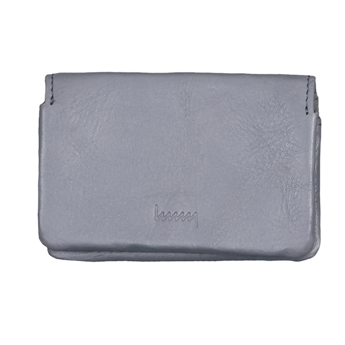 hmny leather card case in gray #Color_Gray