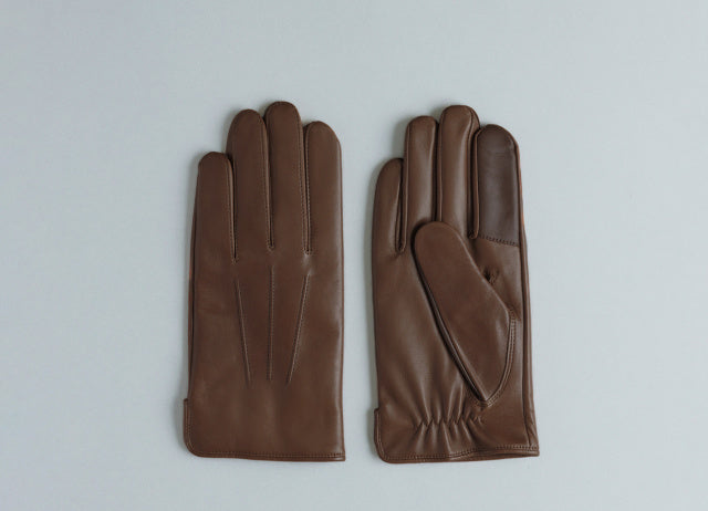 Japanese leather gloves | Men's touchscreen compatible - Kuroda-