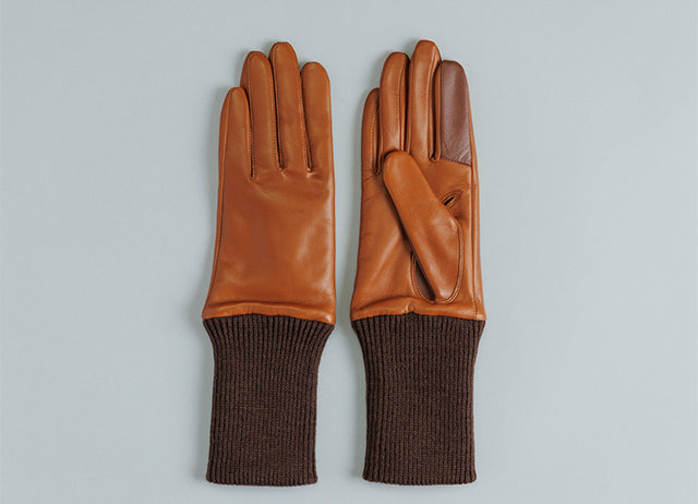 Japanese leather gloves | Women's touchscreen compatible - Kuroda-
