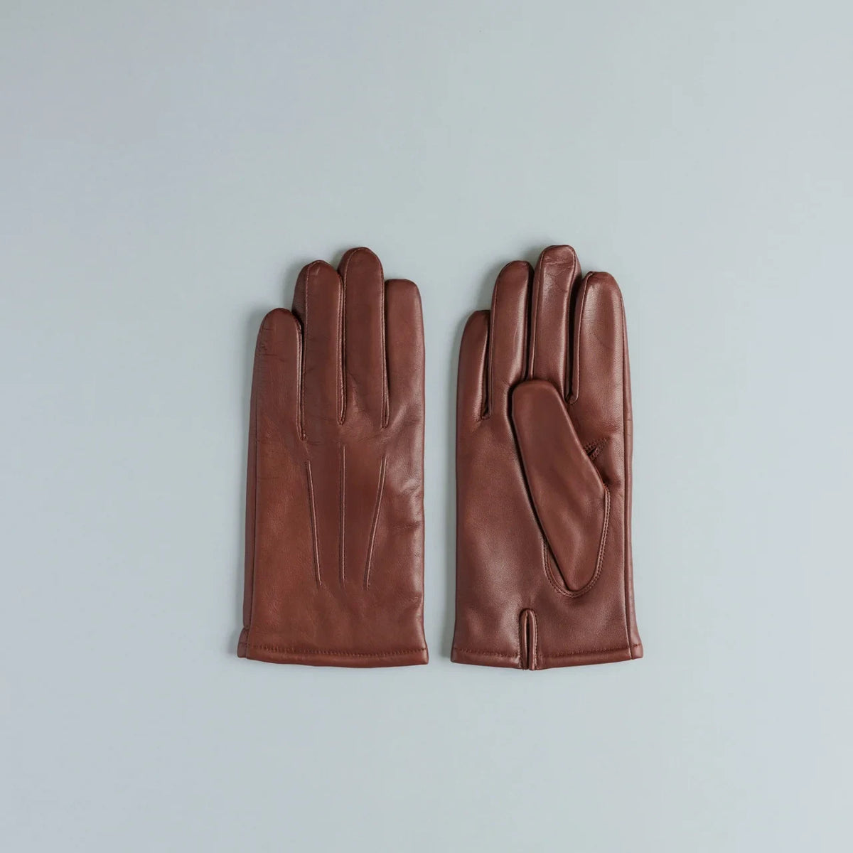 Kuroda men’s lambskin leather gloves in luggage #Color_Luggage