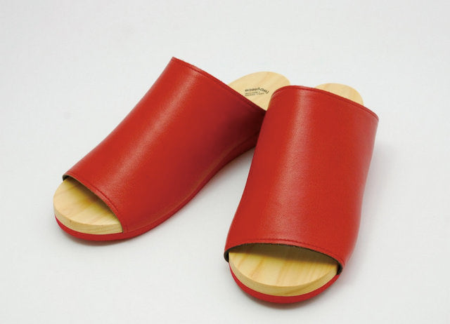 Wooden room shoes "Two-piece" -Mizutori Kogyo-
