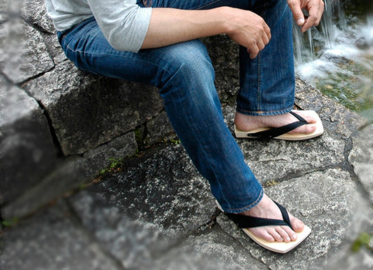 Inländisches Hinoki-Design Geta "Chajin" -Mizutori Kogyo -