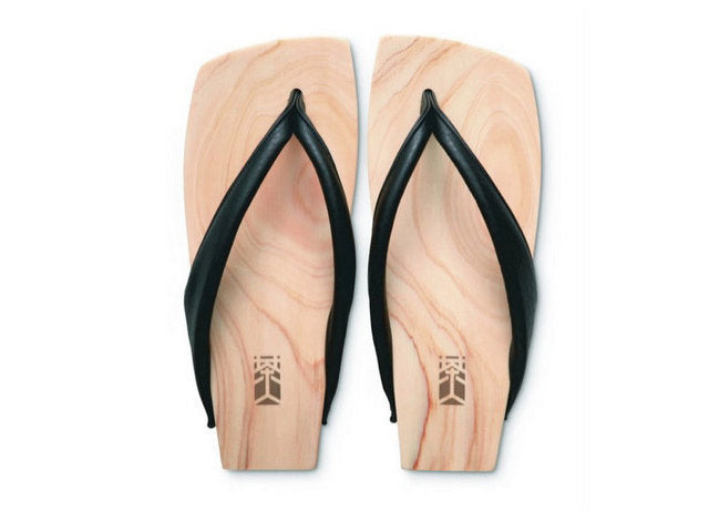 Domestic hinoki design geta "Chajin" -Mizutori Kogyo -