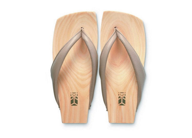 Domestic hinoki design geta "Chajin" -Mizutori Kogyo -