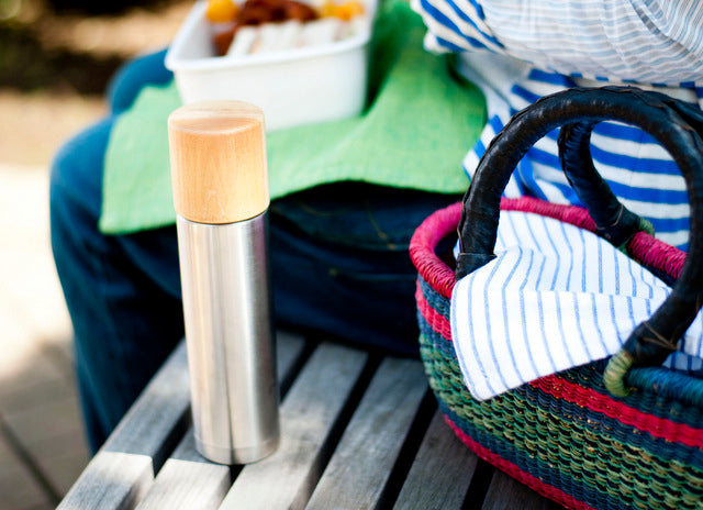 Wooden cup and thermos bottle "Bottle" - MokuNeji × SUS gallery -