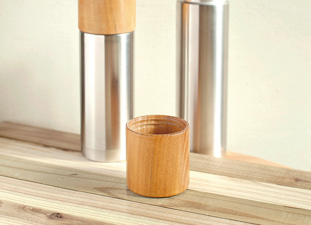 Wooden cup and thermos bottle "Bottle" - MokuNeji × SUS gallery -